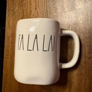 Rae Dunn Cream Mug - Fa La La La
